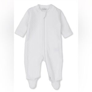 Kissy Kissy Baby Classic Jacquards 2-way Zippered Footie Size 3-6 Months